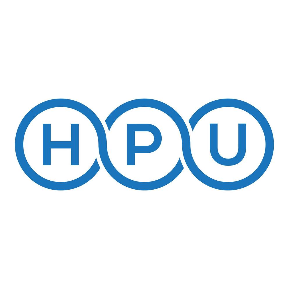 hpu lettera logo design su sfondo bianco. hpu creative iniziali lettera logo concept. design della lettera hpu. vettore