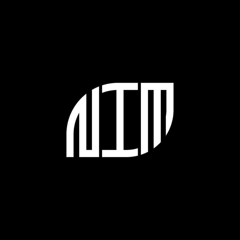 nim lettera logo design su sfondo nero. nim creative iniziali lettera logo concept. disegno della lettera nim. vettore