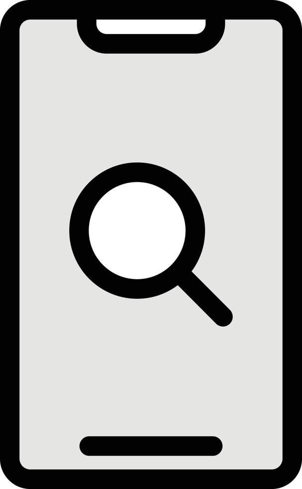 illustrazione vettoriale di ricerca mobile su uno sfondo. simboli di qualità premium. icone vettoriali per il concetto e la progettazione grafica.