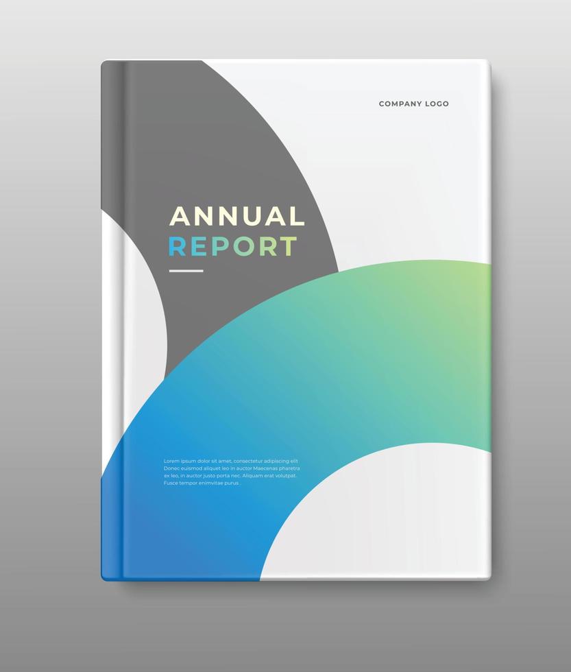progettazione del libro di copertina della relazione annuale vettore