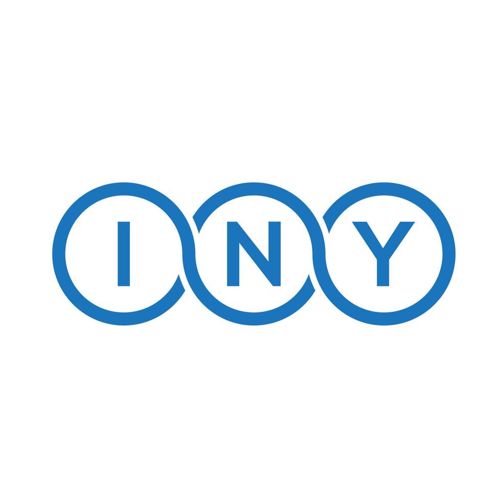 iny lettera logo design su sfondo bianco. iny creative iniziali lettera logo concept. disegno di lettera iny. vettore
