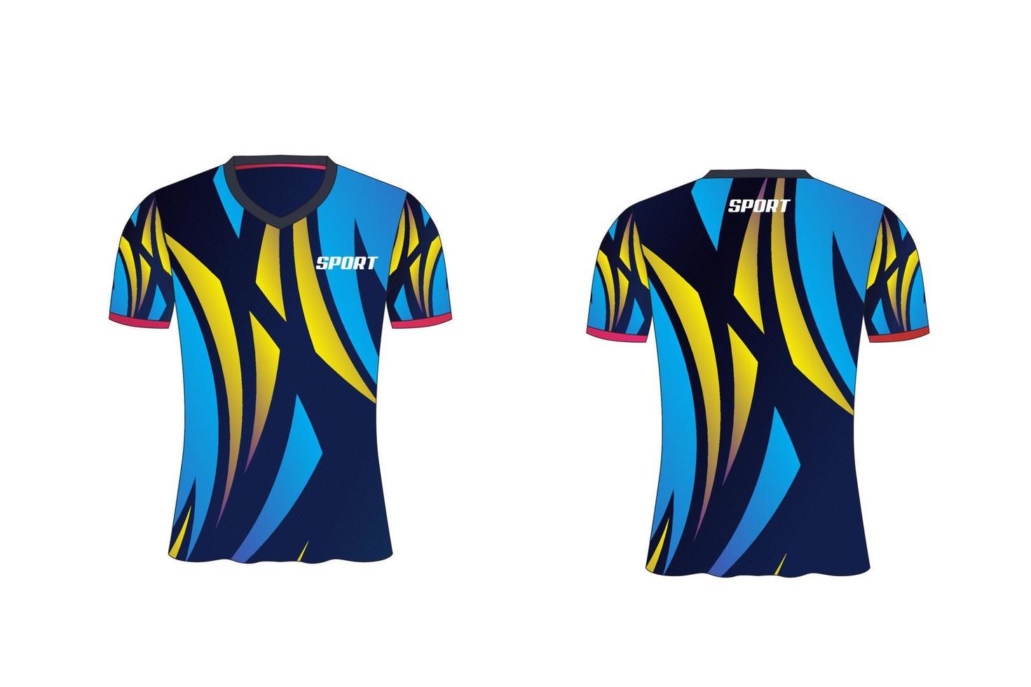 jersey è un design t-shirt sportivo per squadre di calcio, basket e pallavolo vettore