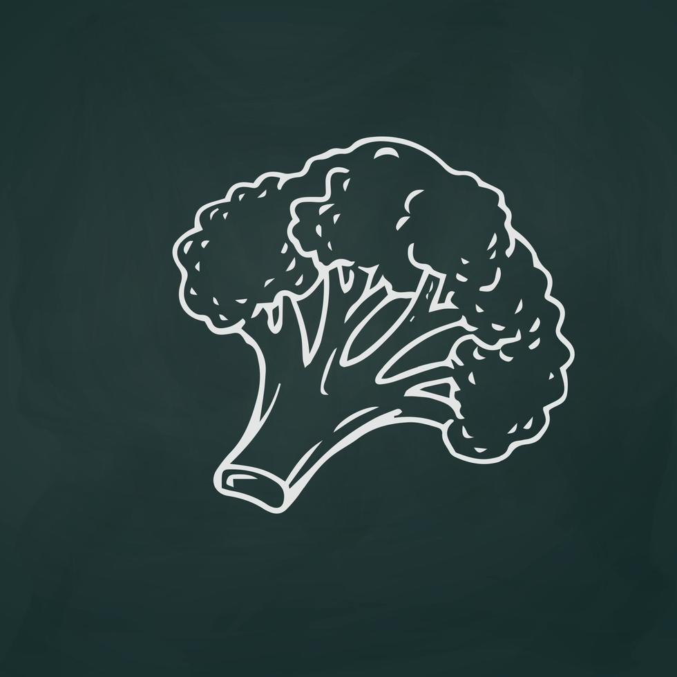 broccoli sottili linee bianche su uno sfondo scuro materico - vettore