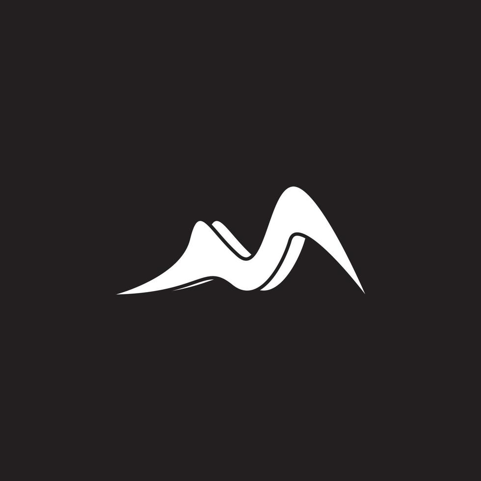 illustrazione del modello di logo dell'icona della montagna vettore