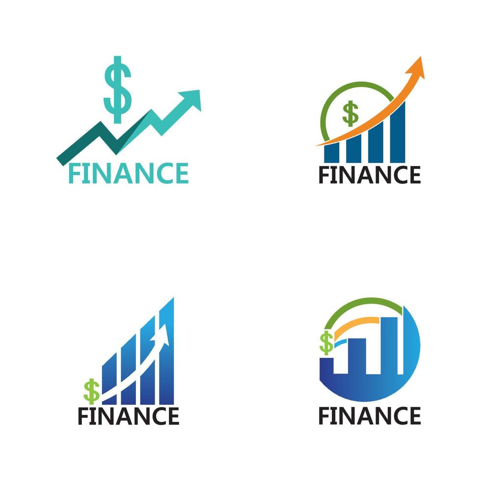 illustrazione del modello di logo di finanza aziendale vettore