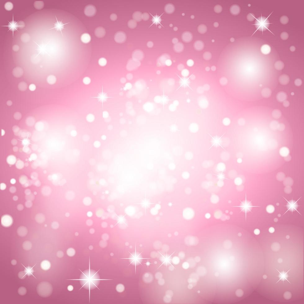 sfondo romantico astratto rosa con stelle. eps10 vettore