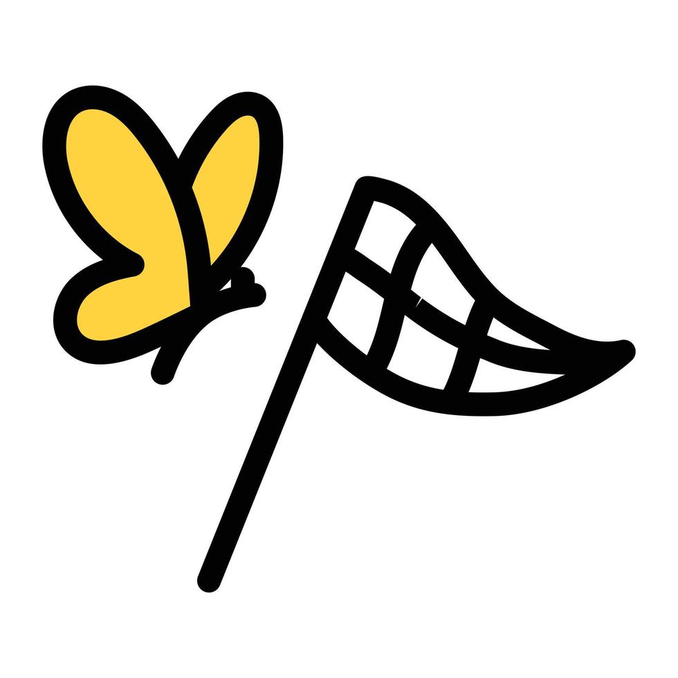 illustrazione vettoriale di cattura della farfalla su uno sfondo simboli di qualità premium. icone vettoriali per il concetto e la progettazione grafica.