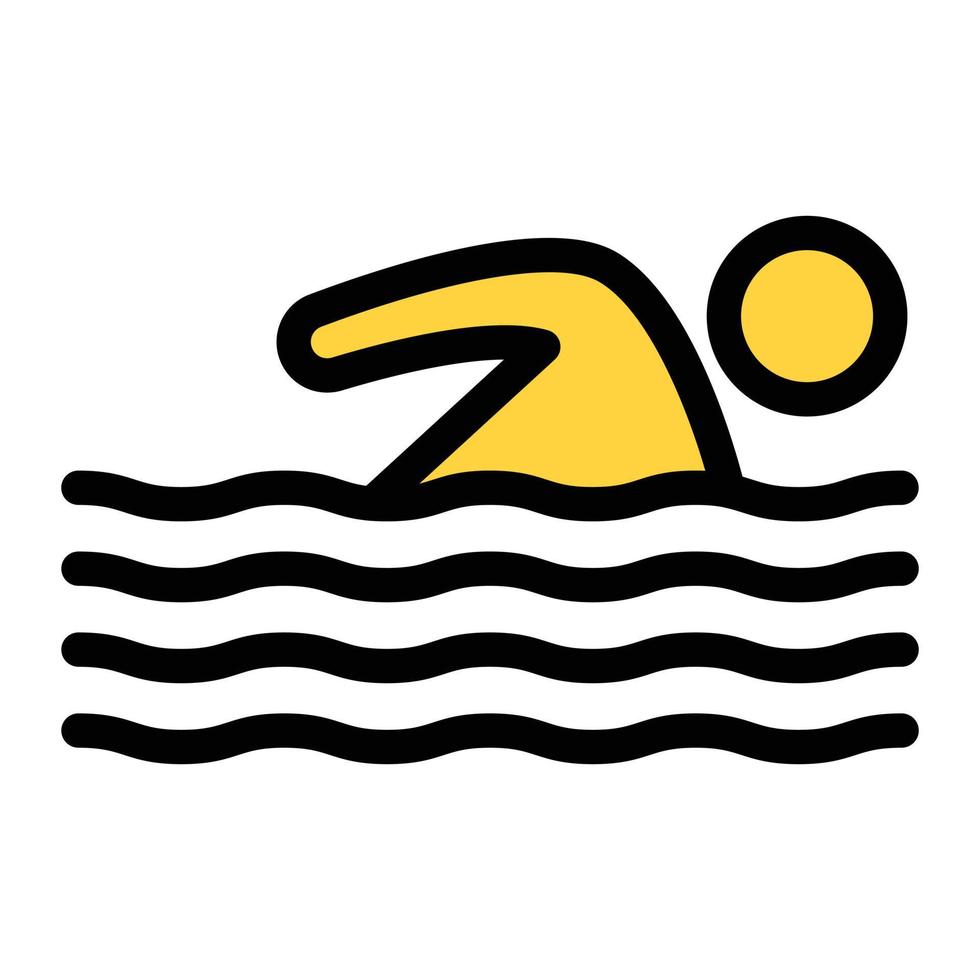 illustrazione vettoriale di nuoto su uno sfondo. simboli di qualità premium. icone vettoriali per il concetto e la progettazione grafica.
