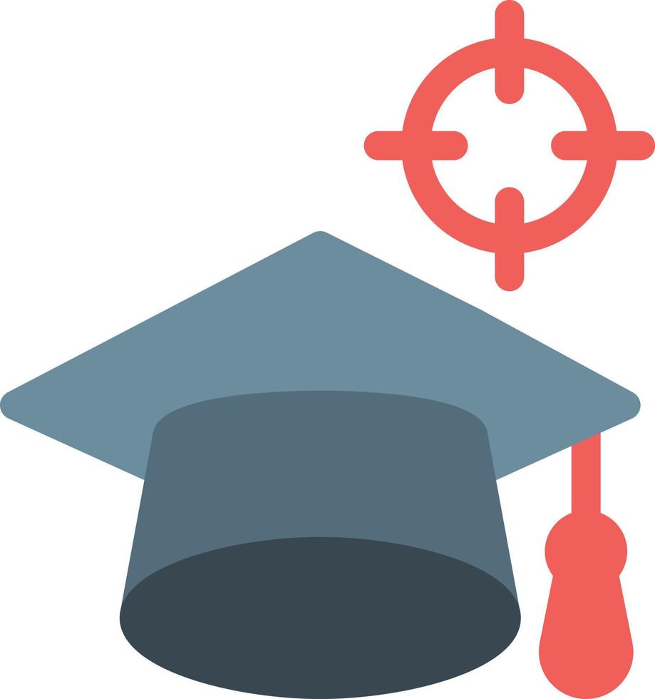 illustrazione vettoriale del cappello di laurea su uno sfondo. simboli di qualità premium. icone vettoriali per il concetto e la progettazione grafica.
