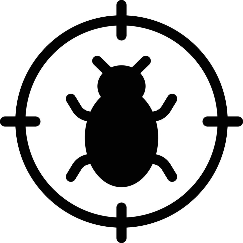 illustrazione vettoriale del bug di destinazione su uno sfondo. simboli di qualità premium. icone vettoriali per il concetto e la progettazione grafica.