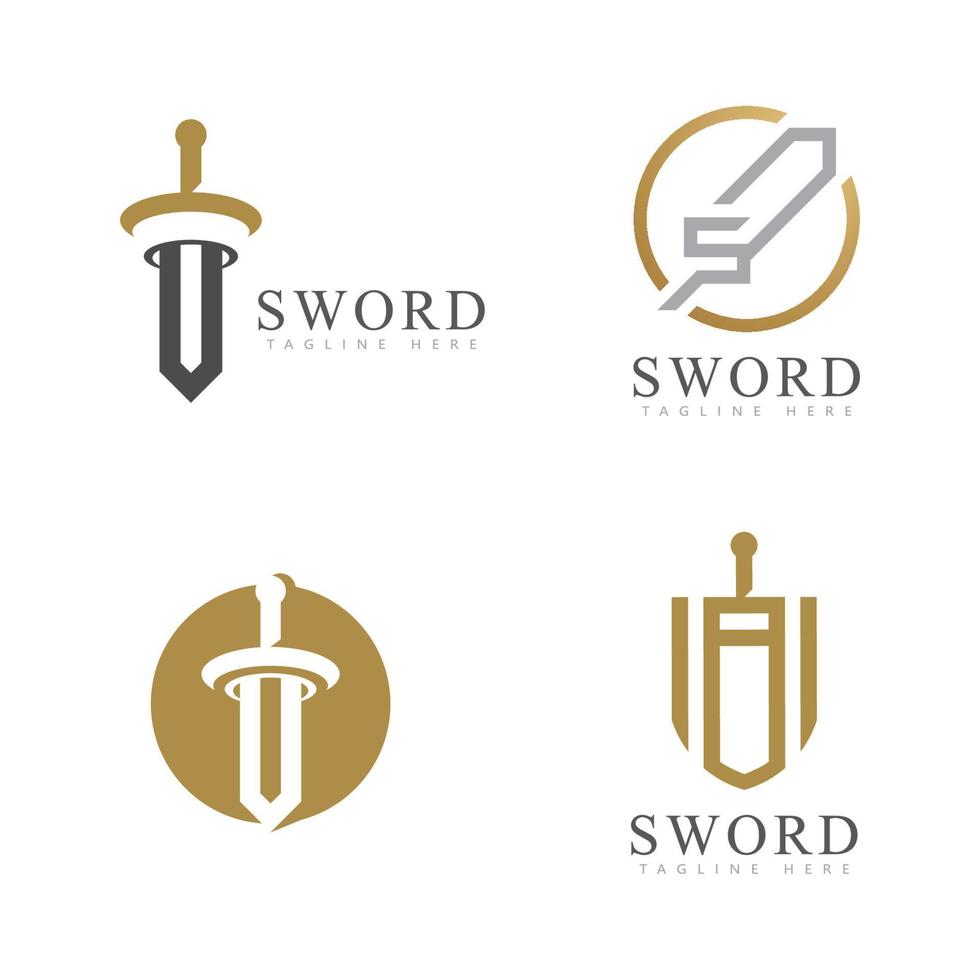 modello vettoriale dell'icona del logo della spada