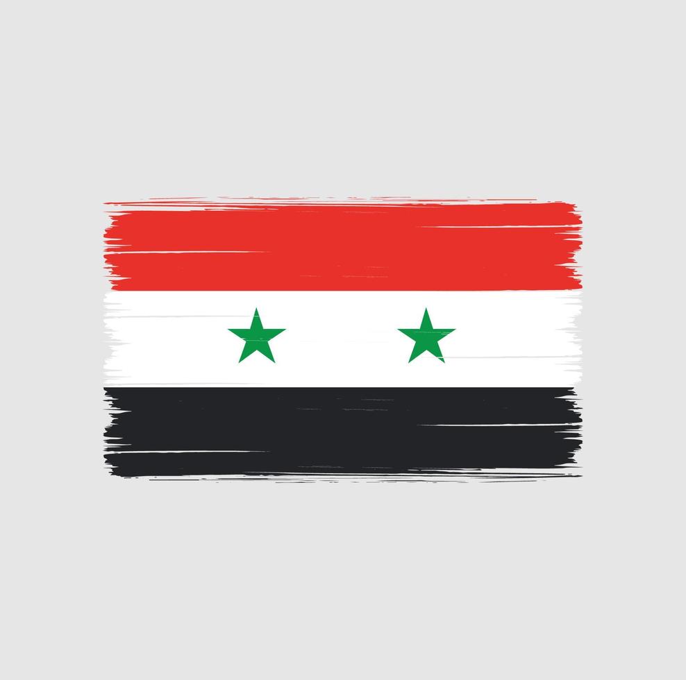 pennello bandiera siria. bandiera nazionale vettore