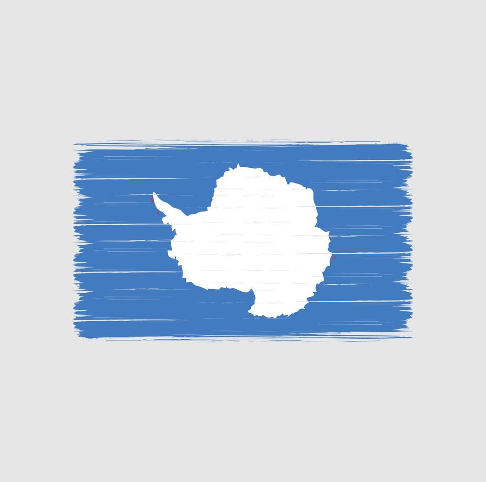 pennello bandiera antartide. bandiera nazionale vettore