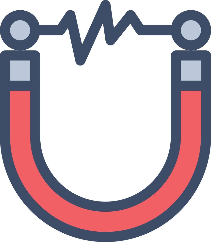 illustrazione vettoriale della corrente del magnete su uno sfondo. simboli di qualità premium. icone vettoriali per il concetto e la progettazione grafica.