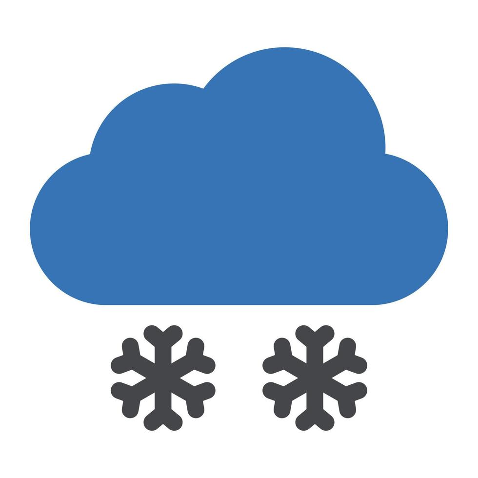 illustrazione vettoriale del fiocco di neve nuvoloso su uno sfondo. simboli di qualità premium. icone vettoriali per il concetto e la progettazione grafica.