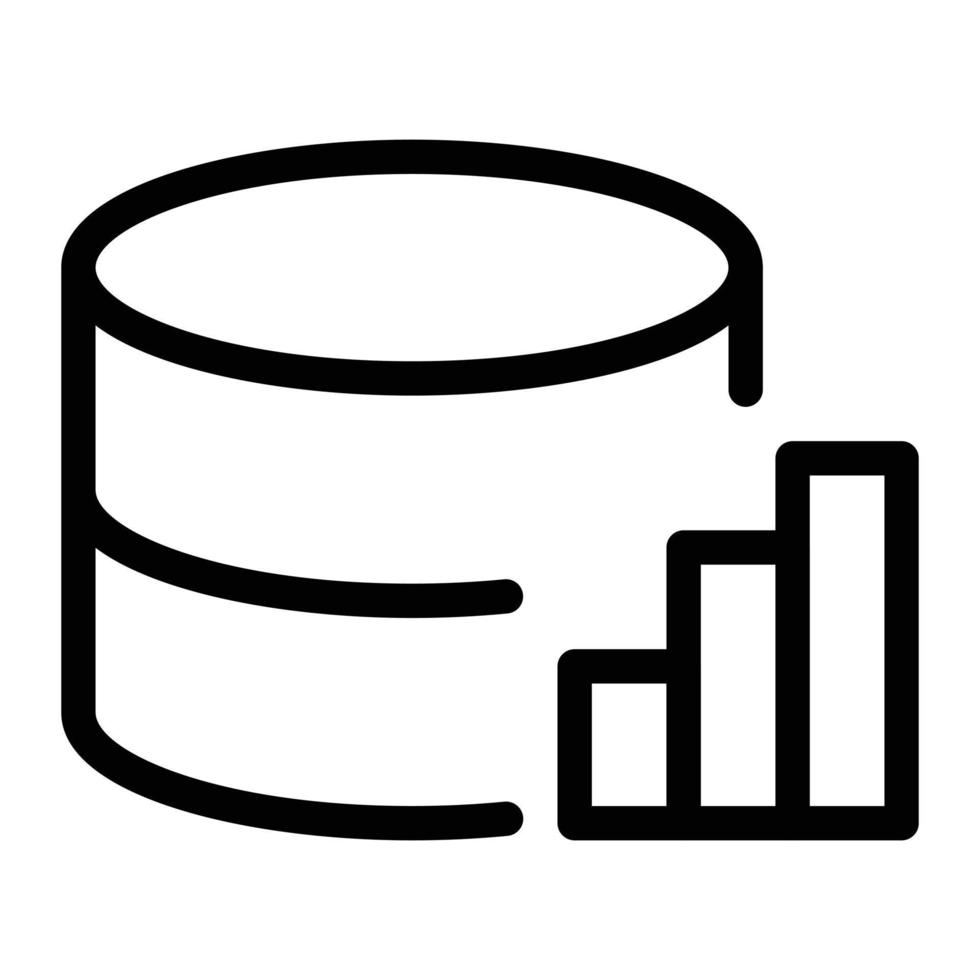 illustrazione vettoriale del grafico del database su uno sfondo. simboli di qualità premium. icone vettoriali per il concetto e la progettazione grafica.