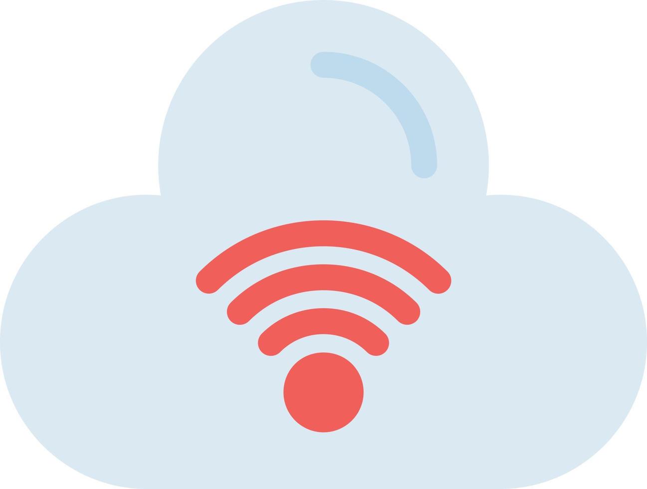 illustrazione vettoriale nuvola wireless su uno sfondo simboli di qualità premium. icone vettoriali per il concetto e la progettazione grafica.