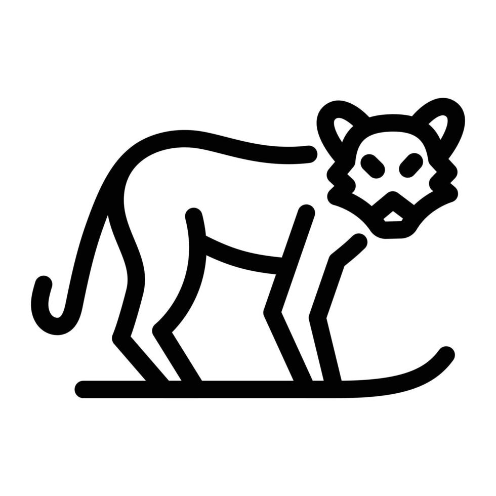 illustrazione vettoriale di tigre su uno sfondo simboli di qualità premium. icone vettoriali per il concetto e la progettazione grafica.