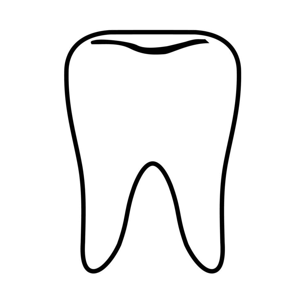 disegno vettoriale dell'icona del dente