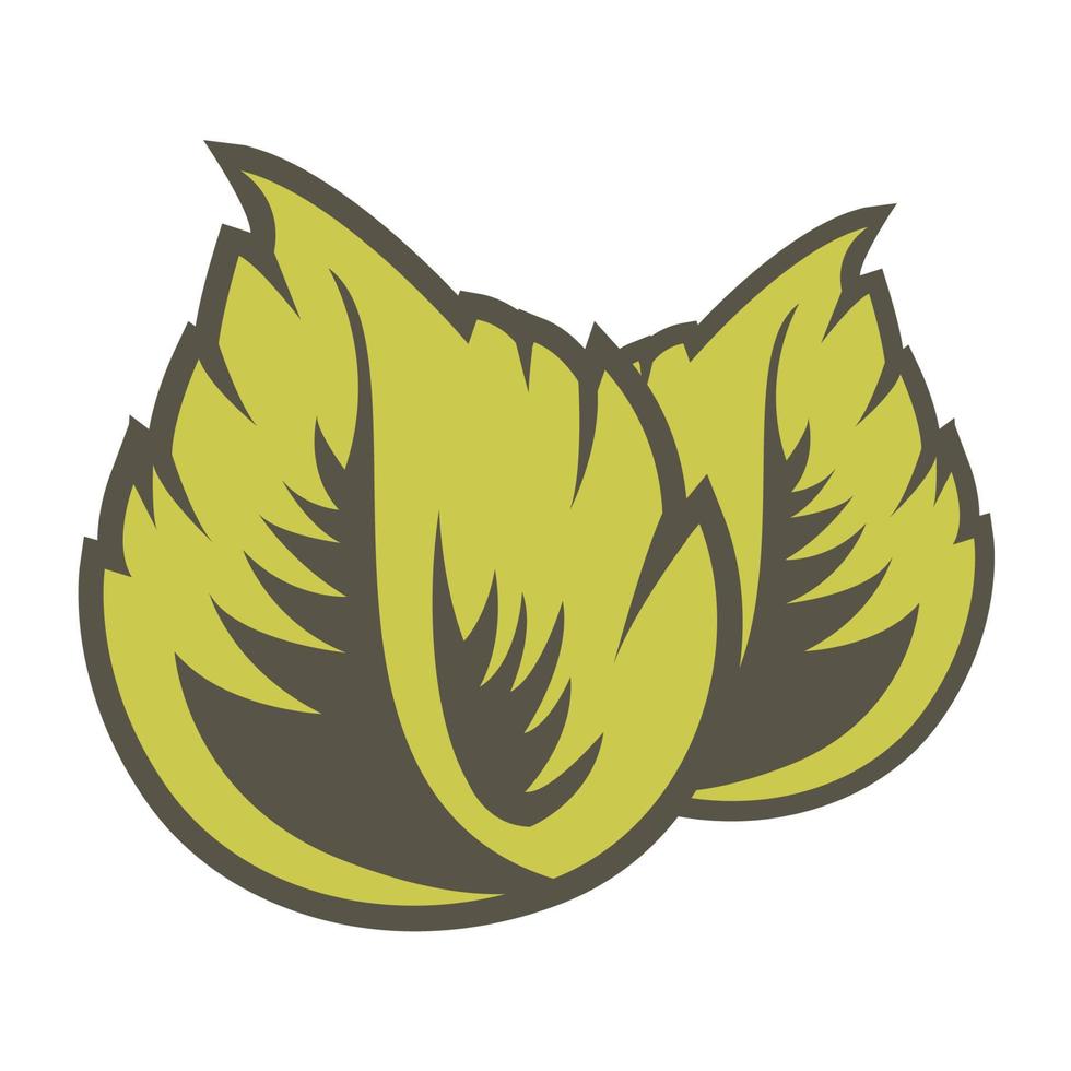 logo di foglie verdi vettore