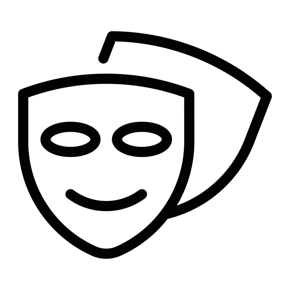 illustrazione vettoriale della maschera facciale su uno sfondo. simboli di qualità premium. icone vettoriali per il concetto e la progettazione grafica.