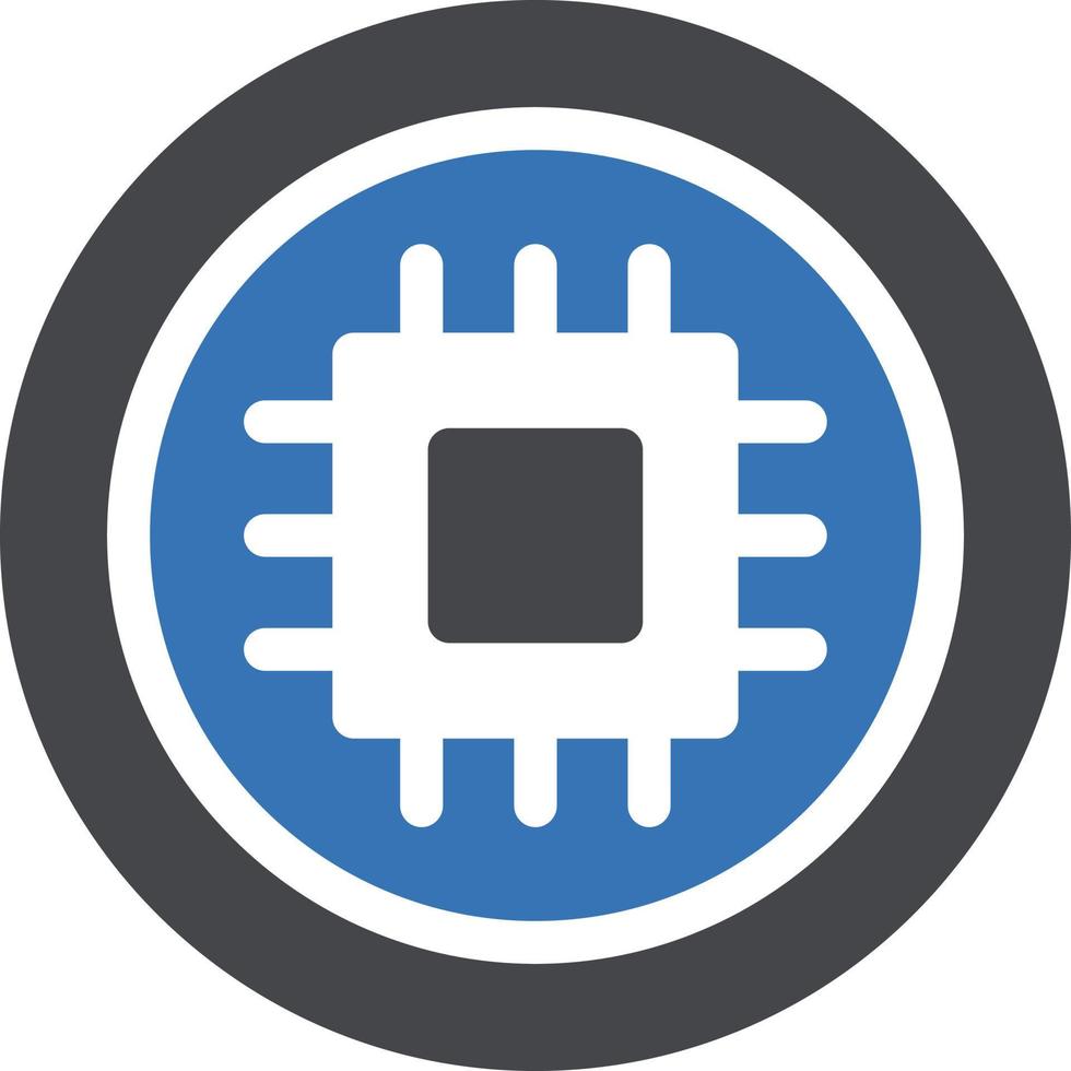 illustrazione vettoriale della cpu su uno sfondo. simboli di qualità premium. icone vettoriali per il concetto e la progettazione grafica.