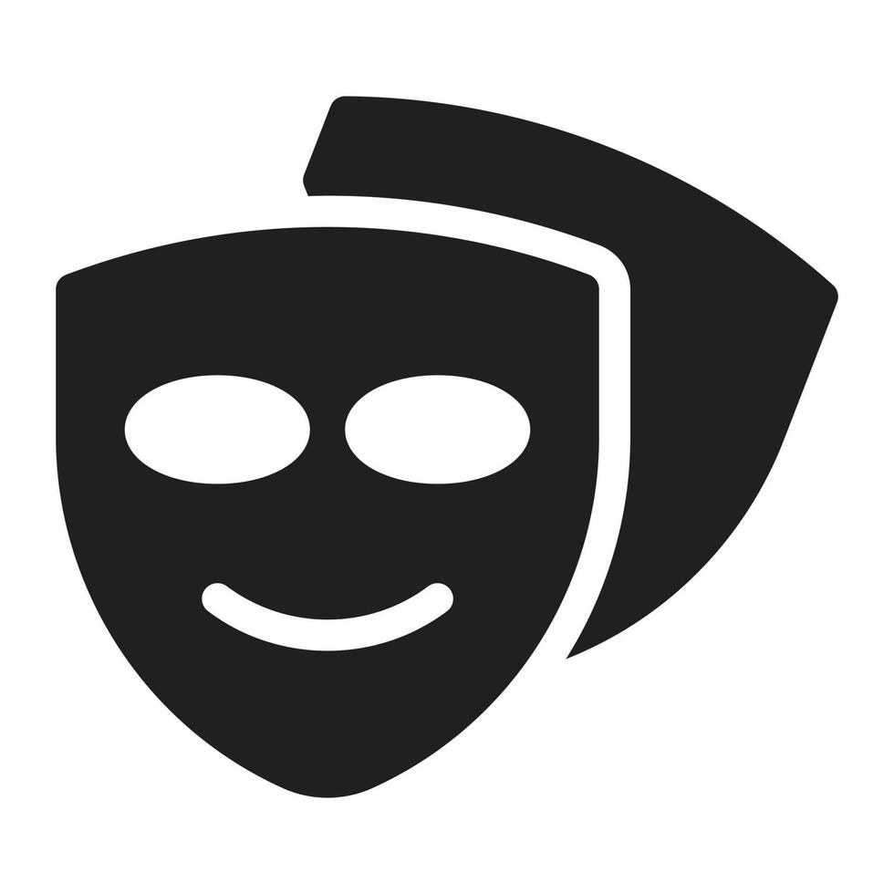 illustrazione vettoriale della maschera facciale su uno sfondo. simboli di qualità premium. icone vettoriali per il concetto e la progettazione grafica.