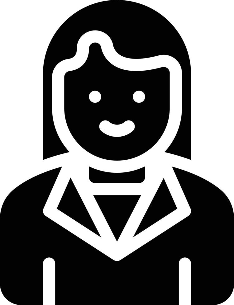 illustrazione vettoriale del manager femminile su uno sfondo. simboli di qualità premium. icone vettoriali per il concetto e la progettazione grafica.
