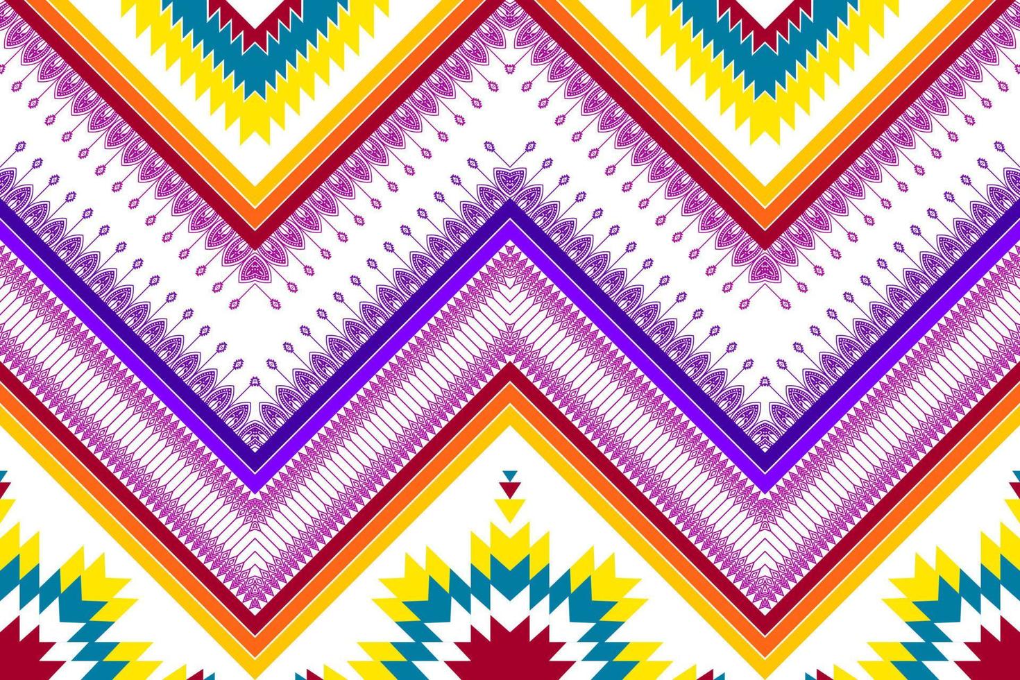 disegno geometrico astratto del modello etnico. Tappeto In Tessuto Azteco Mandala Ornamento Etnico Chevron Decorazione Tessile Carta Da Parati. tribale boho nativo etnico tradizionale ricamo sfondo vettoriale