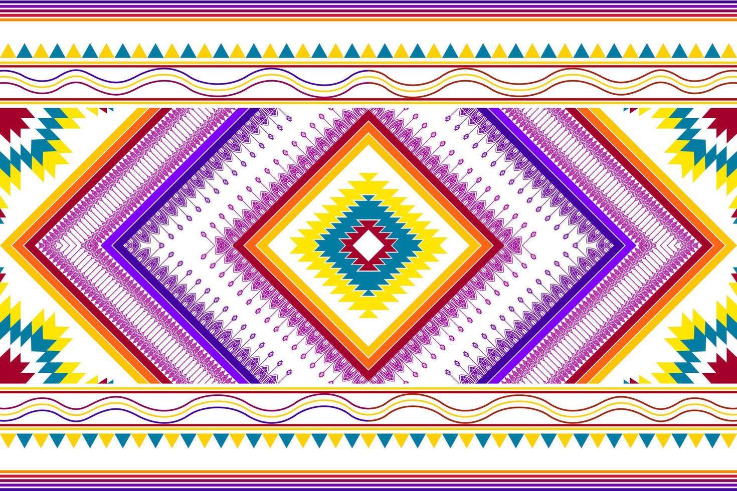 disegno geometrico astratto del modello etnico. Tappeto In Tessuto Azteco Mandala Ornamento Etnico Chevron Decorazione Tessile Carta Da Parati. tribale boho nativo etnico tradizionale ricamo sfondo vettoriale