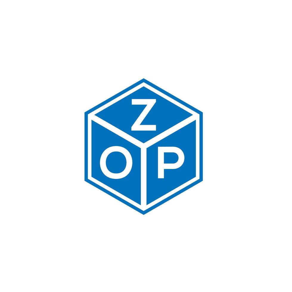zop lettera logo design su sfondo bianco. zop creative iniziali lettera logo concept. disegno della lettera zop. vettore
