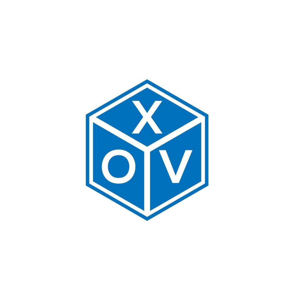 xov lettera logo design su sfondo bianco. xov creative iniziali lettera logo concept. disegno della lettera xov. vettore