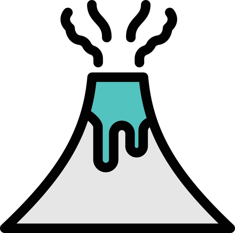 illustrazione vettoriale del vulcano su uno sfondo. simboli di qualità premium. icone vettoriali per il concetto e la progettazione grafica.