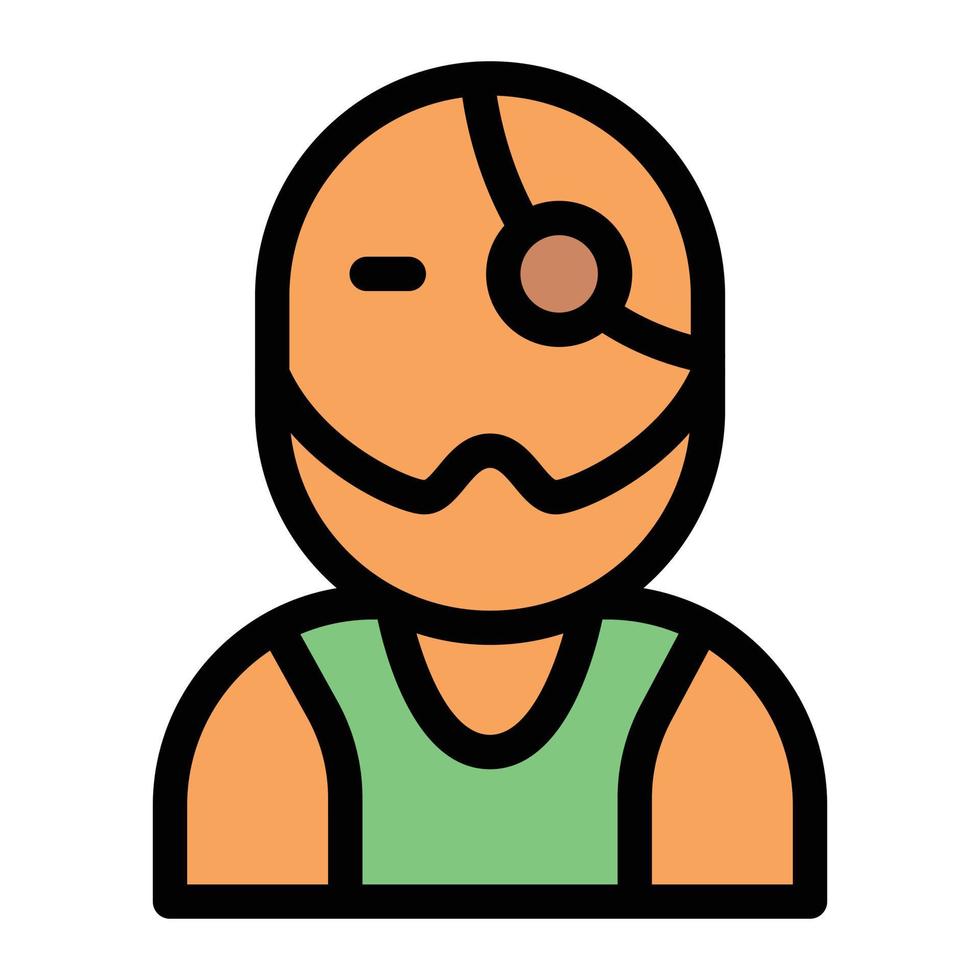 illustrazione vettoriale dell'uomo pirata su uno sfondo simboli di qualità premium. icone vettoriali per il concetto e la progettazione grafica.