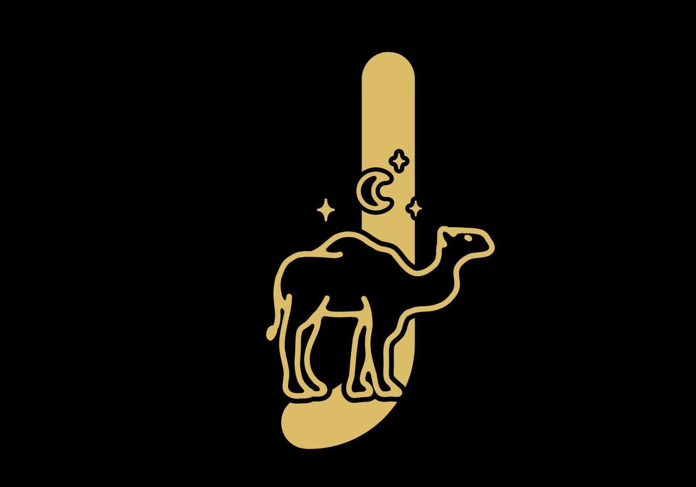 colore marrone della lettera iniziale j a forma di cammello vettore