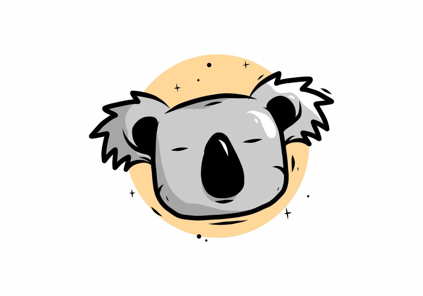 disegno dell'illustrazione della testa del koala vettore