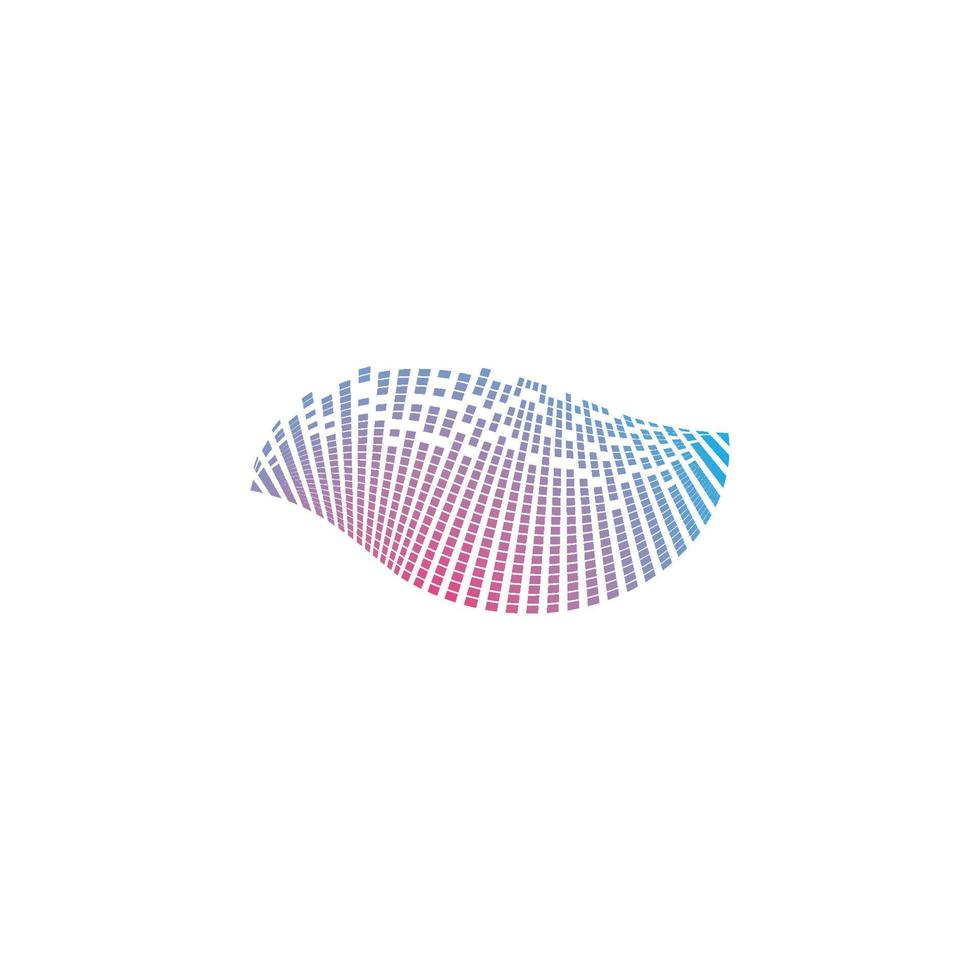 vettore di logo dell'illustrazione dell'onda sonora