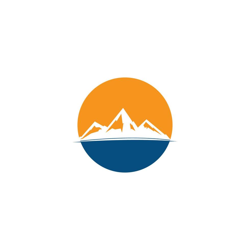 modello logo montagne vettore
