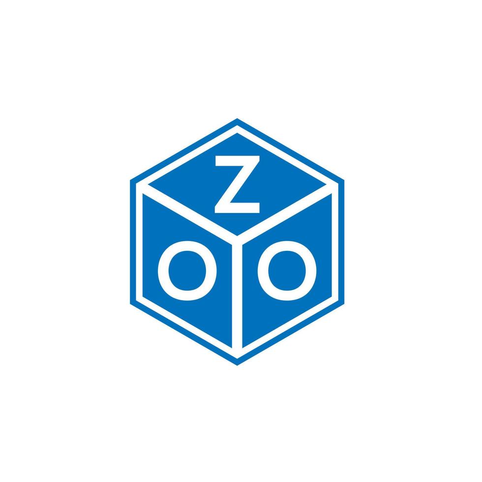 disegno del logo della lettera dello zoo su sfondo bianco. concetto di logo della lettera delle iniziali creative dello zoo. disegno della lettera dello zoo. vettore