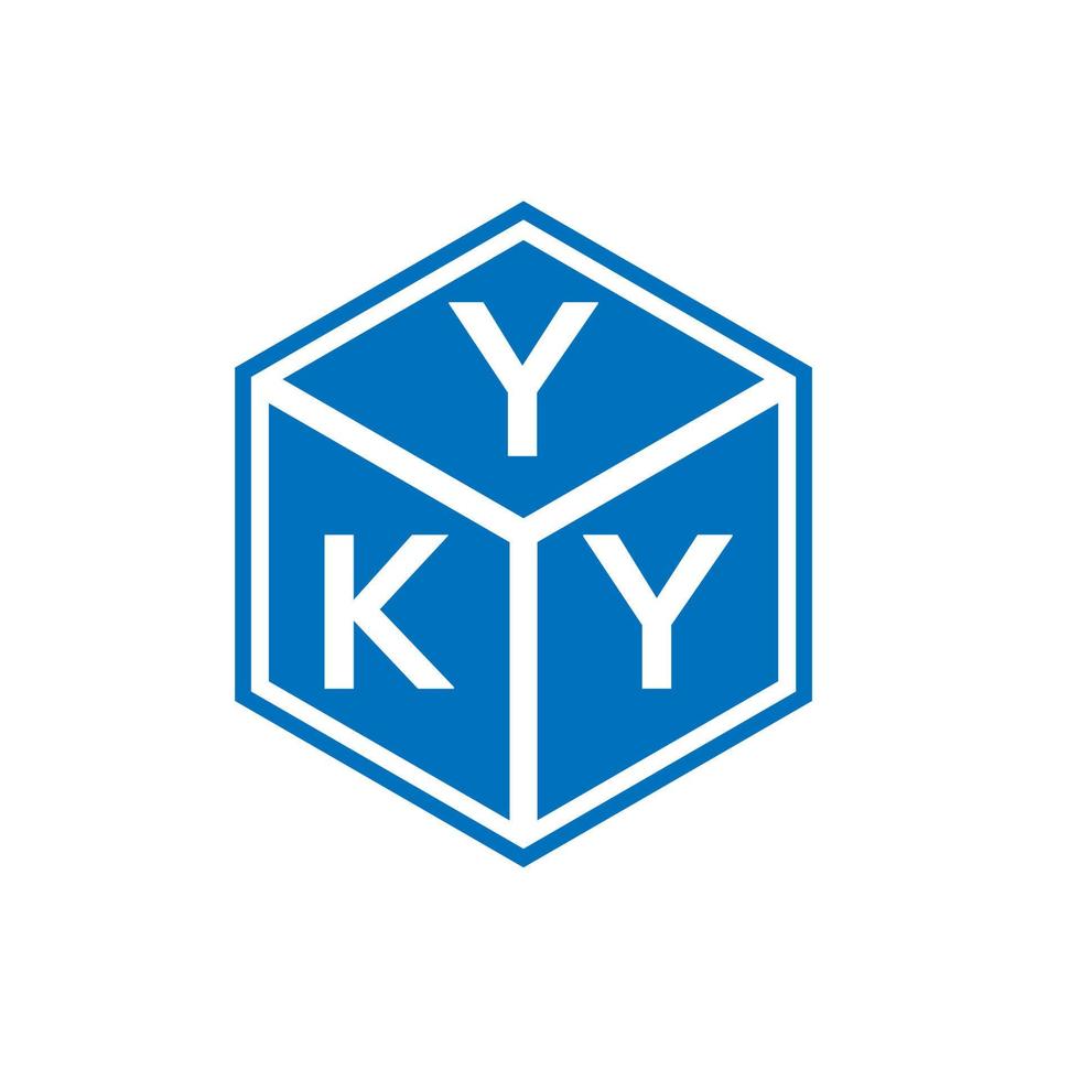 yky lettera logo design su sfondo bianco. yky creative iniziali lettera logo concept. disegno della lettera yky. vettore