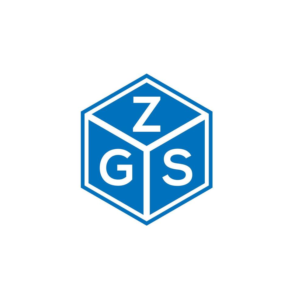 zgs lettera logo design su sfondo bianco. zgs creative iniziali lettera logo concept. disegno della lettera zgs. vettore
