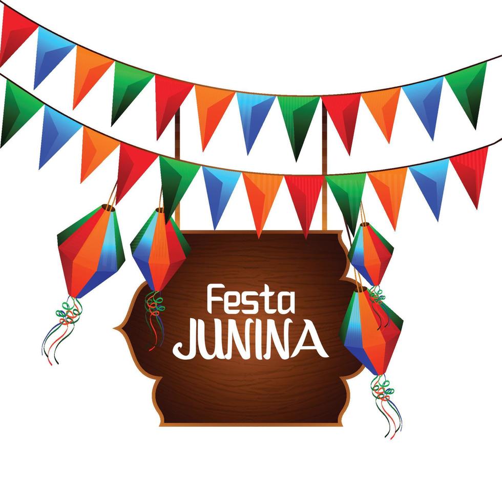 sfondo creativo del festival del brasile felice festa junina vettore