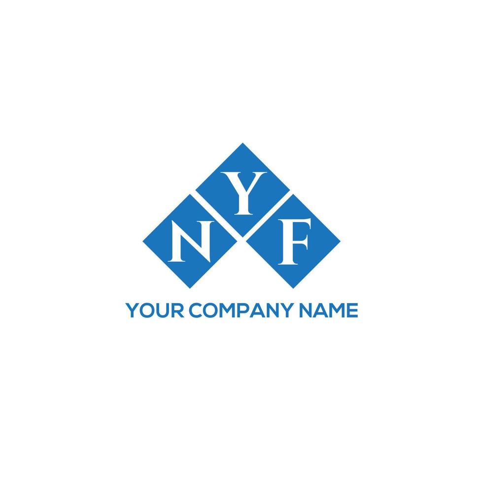 nyf lettera logo design su sfondo bianco. nyf creative iniziali lettera logo concept. disegno della lettera di New York. vettore