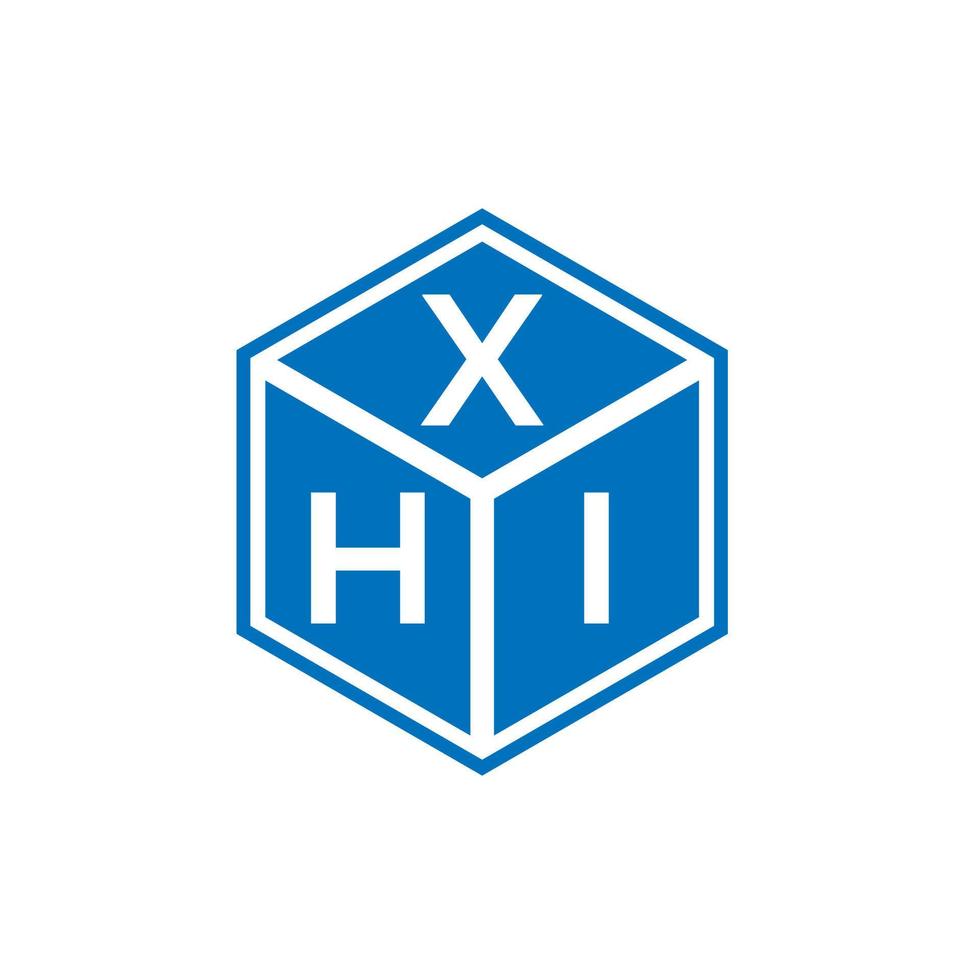 xhi lettera logo design su sfondo bianco. xhi creative iniziali lettera logo concept. xhi lettera design. vettore
