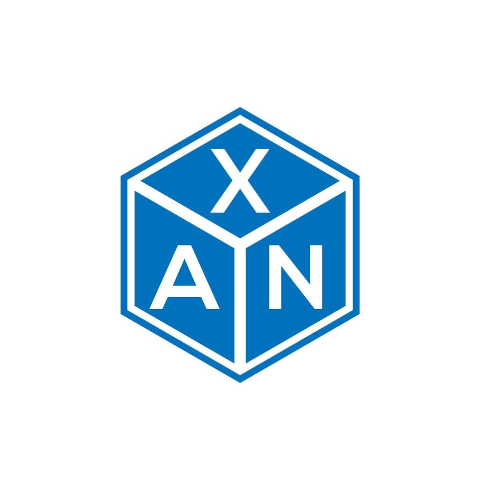 xan lettera logo design su sfondo bianco. xan creative iniziali lettera logo concept. disegno della lettera xan. vettore