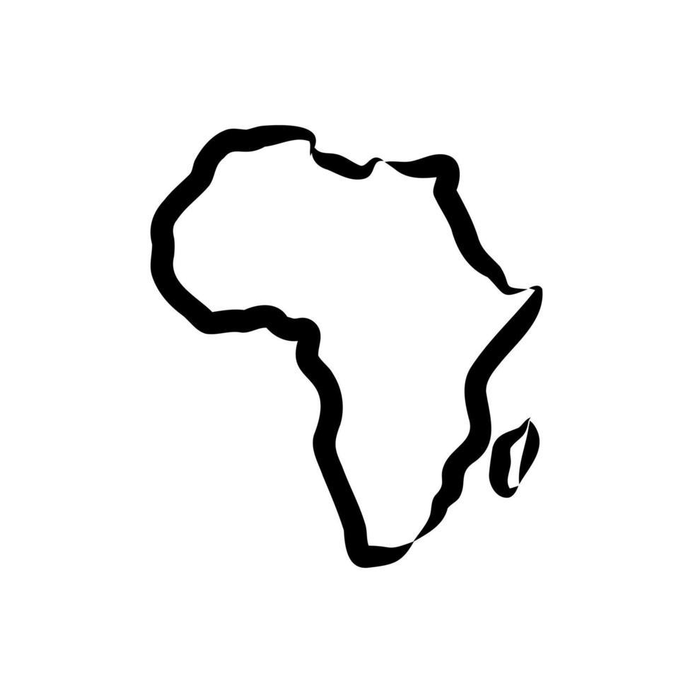 schizzo di vettore della mappa dell'africa