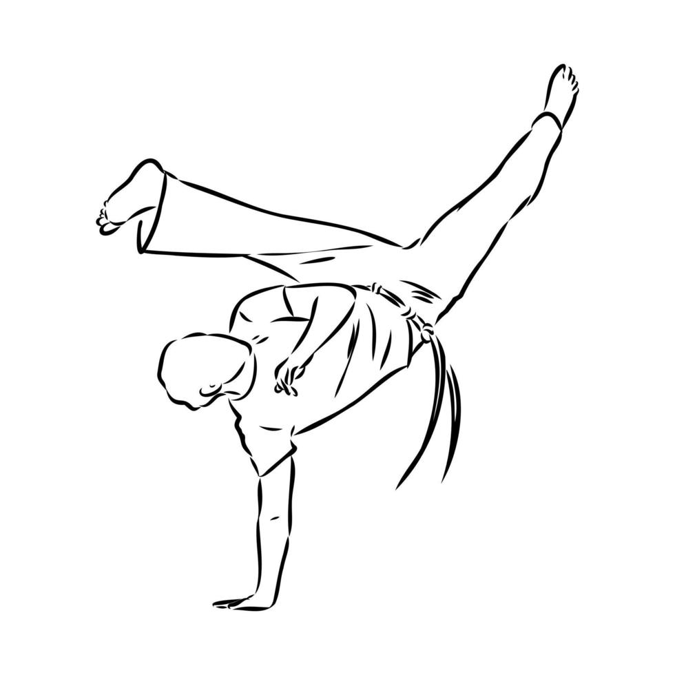 schizzo vettoriale di capoeira