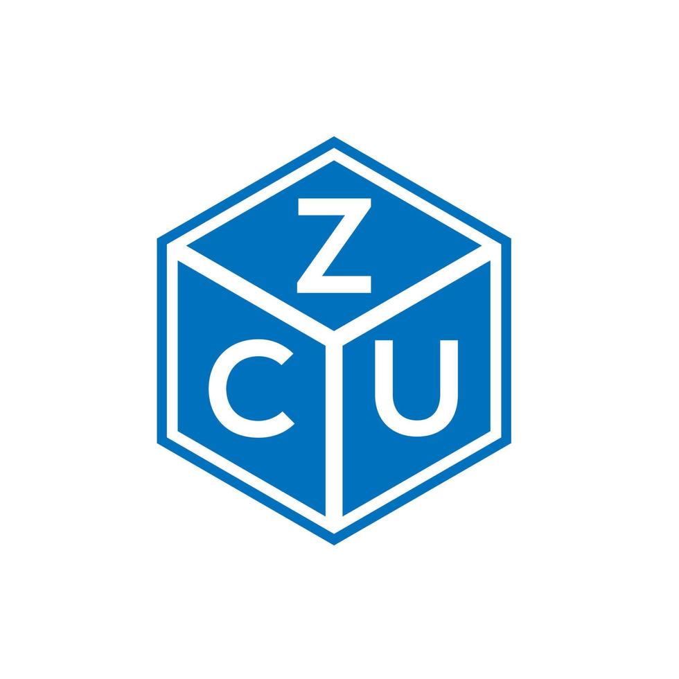 zcu lettera logo design su sfondo bianco. zcu creative iniziali lettera logo concept. disegno della lettera zcu. vettore