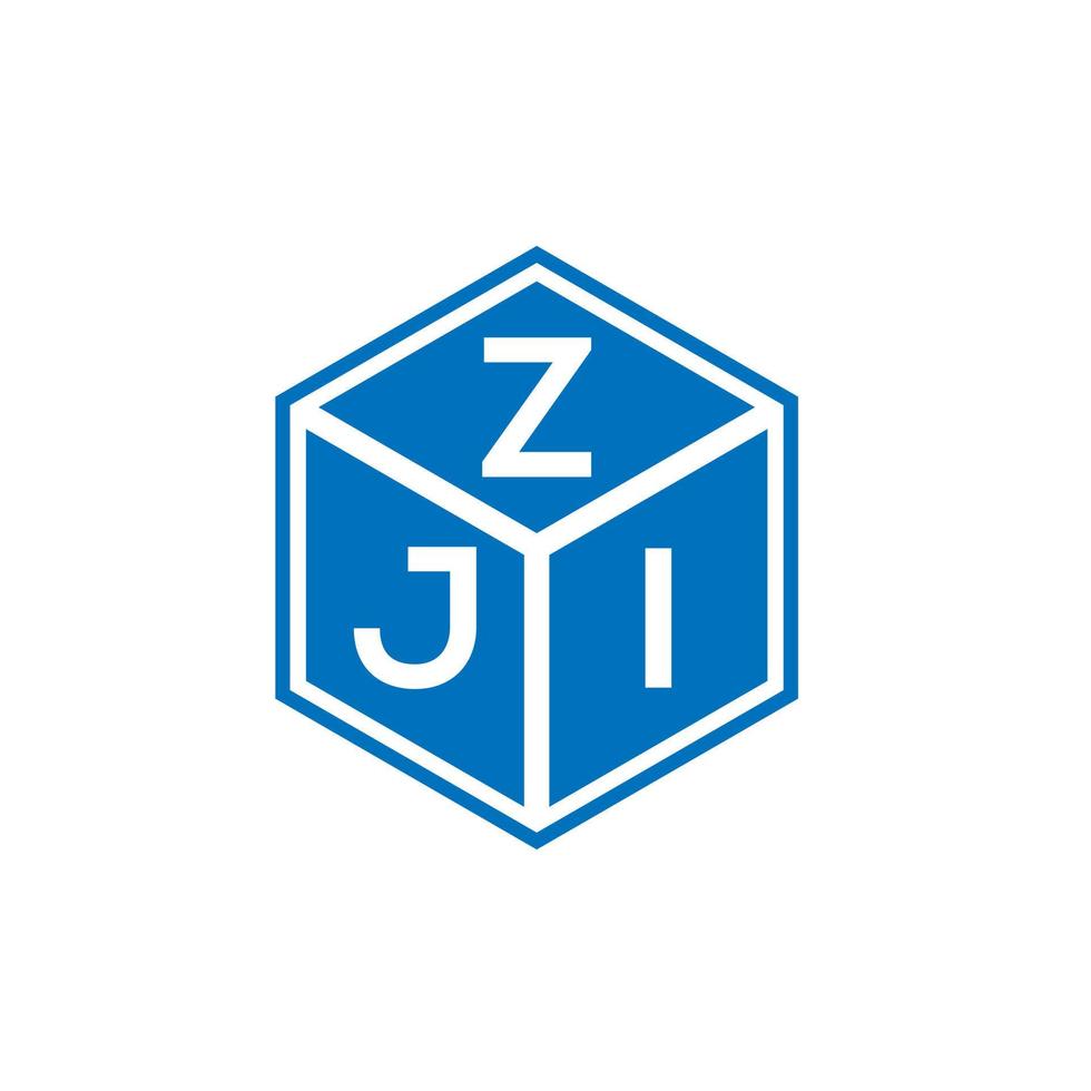 zji lettera logo design su sfondo bianco. zji creative iniziali lettera logo concept. disegno della lettera zji. vettore