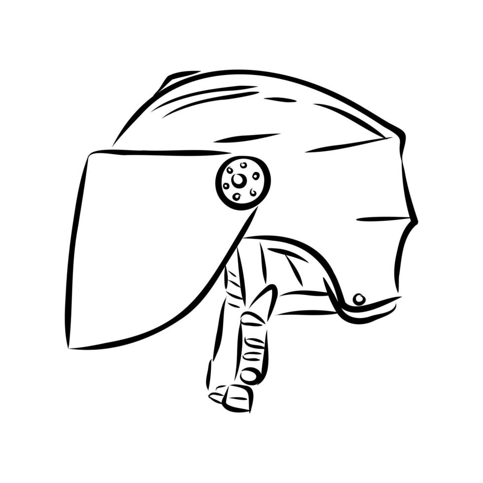 schizzo di vettore del casco del motociclo